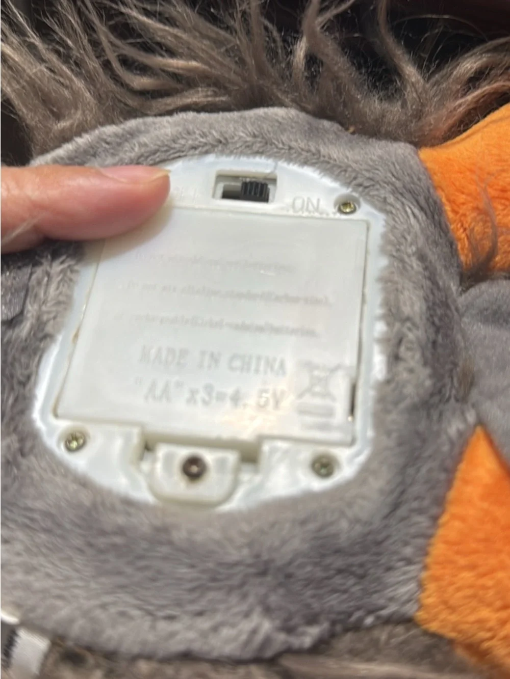 Gund Fuzzy Owl Plush Holding Orange Pumpkin, can play music.